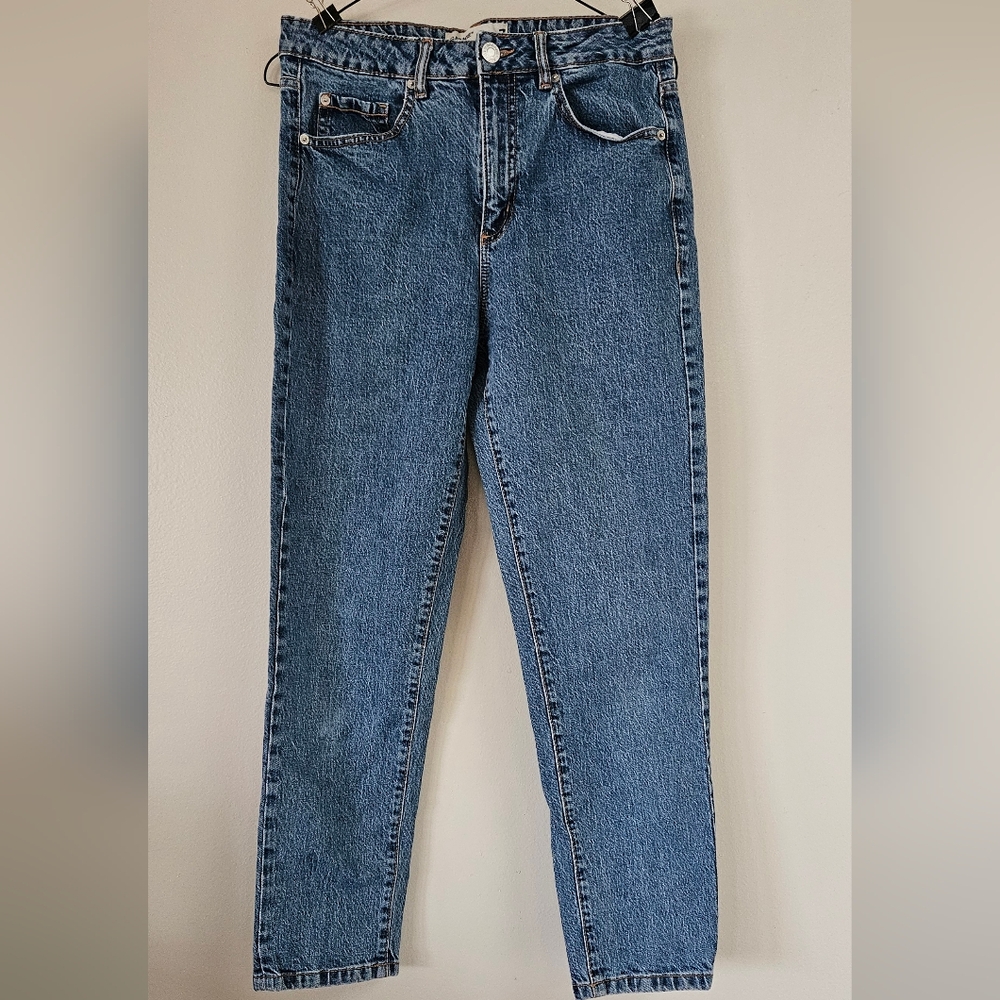 High Waist Straight Leg Mom Jean